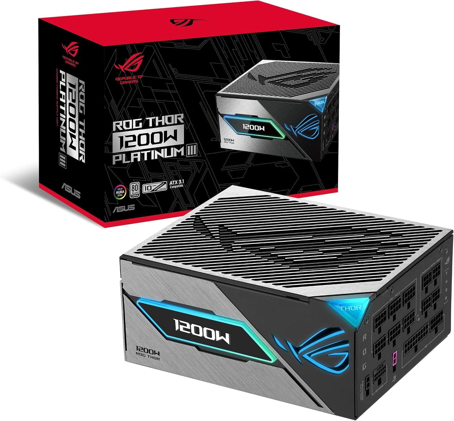 منبع تغذیه گیمینگ ASUS ROG Thor 1200W Platinum III مدل ROG-THOR-1200P3-GAM منبع تغذیه گیمینگ ASUS ROG Thor 1200W Platinum III مدل ROG-THOR-1200P3-GAM