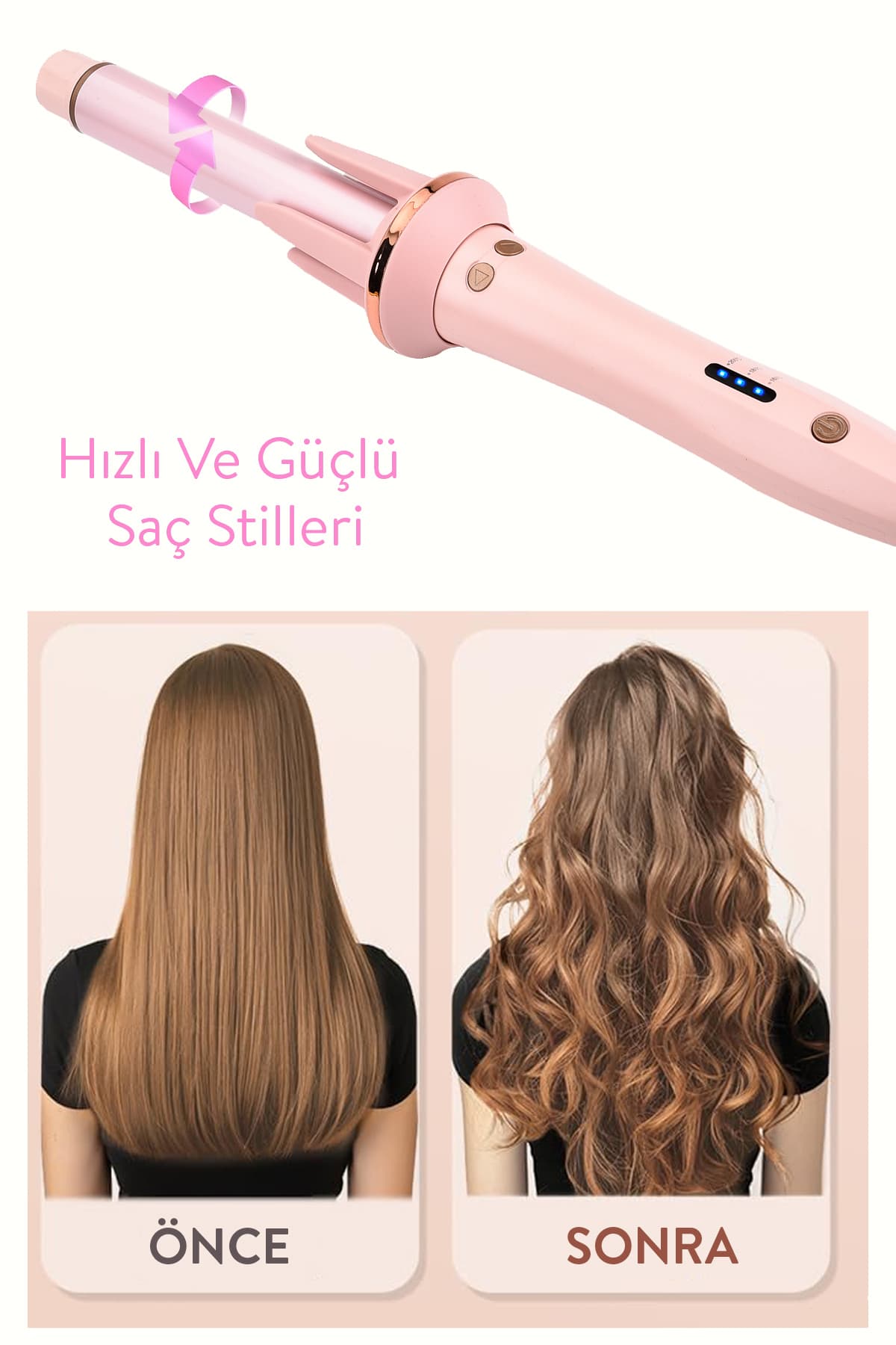 فرکننده موی خودکار Sinbo مخصوص موجهای درشت 25mm با سری بلند مدل SHD-1709 فرکننده موی خودکار Sinbo مخصوص موجهای درشت 25mm با سری بلند مدل SHD-1709