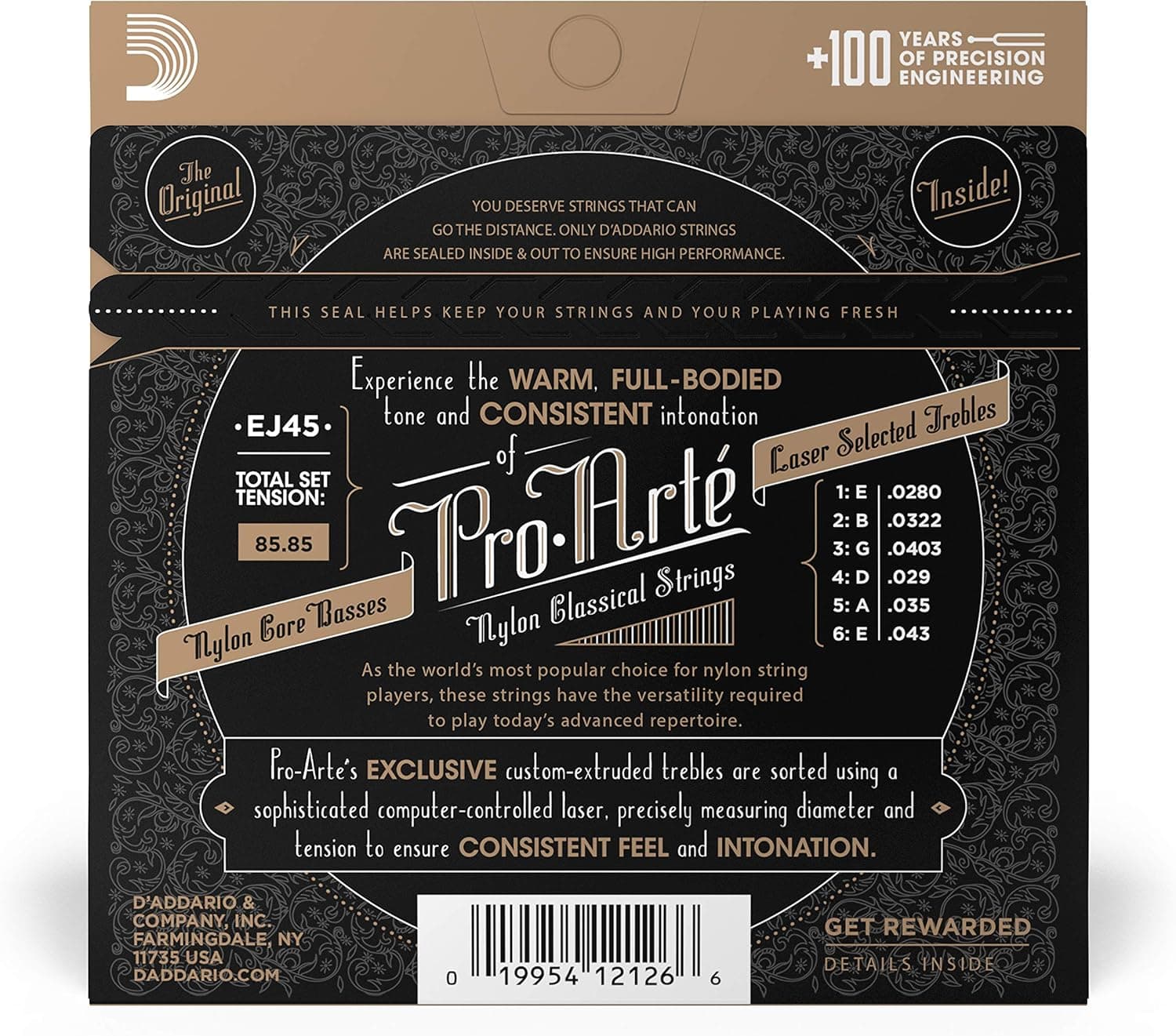 ست سیم گیتار کلاسیک D'Addario Pro-Arte با روکش نقرهای مدل EJ45 ست سیم گیتار کلاسیک D'Addario Pro-Arte با روکش نقرهای مدل EJ45