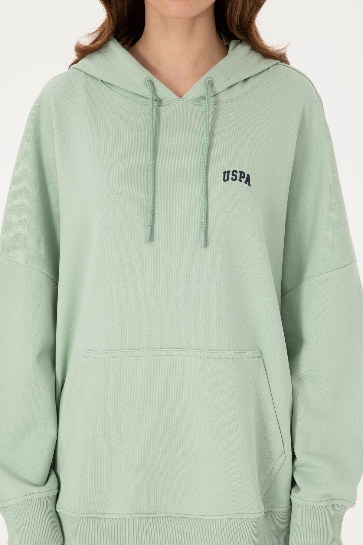 سوئیشرت زنانه U.S. Polo Assn. کاپوشوندار سبز آبی بیسیک مدل 50297324-VR048 سوئیشرت زنانه U.S. Polo Assn. کاپوشوندار سبز آبی بیسیک مدل 50297324-VR048