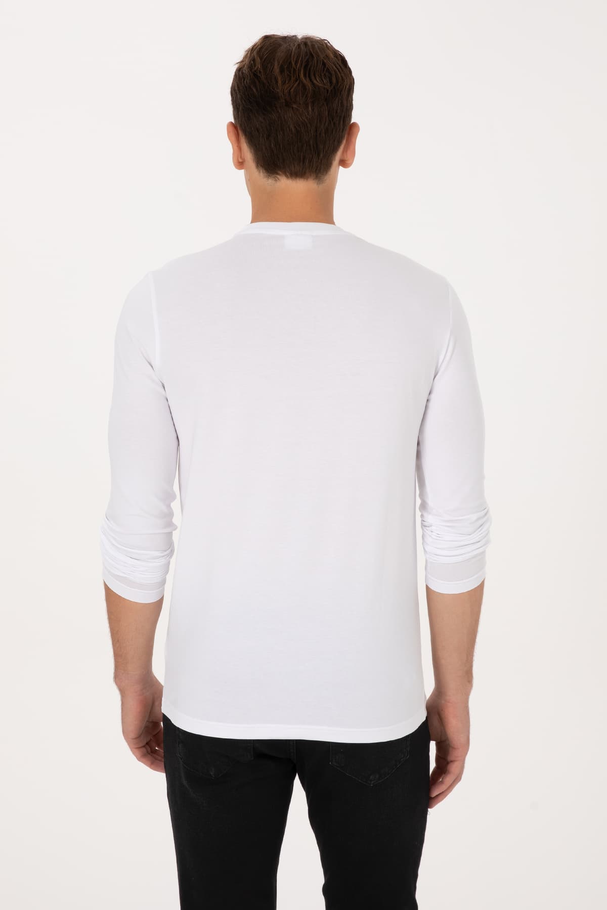 سوئیشرت مردانه U.S. Polo Assn. اسلیم فیت یقه گرد سفید Süprem Basic مدل 50313744-VR013 سوئیشرت مردانه U.S. Polo Assn. اسلیم فیت یقه گرد سفید Süprem Basic مدل 50313744-VR013