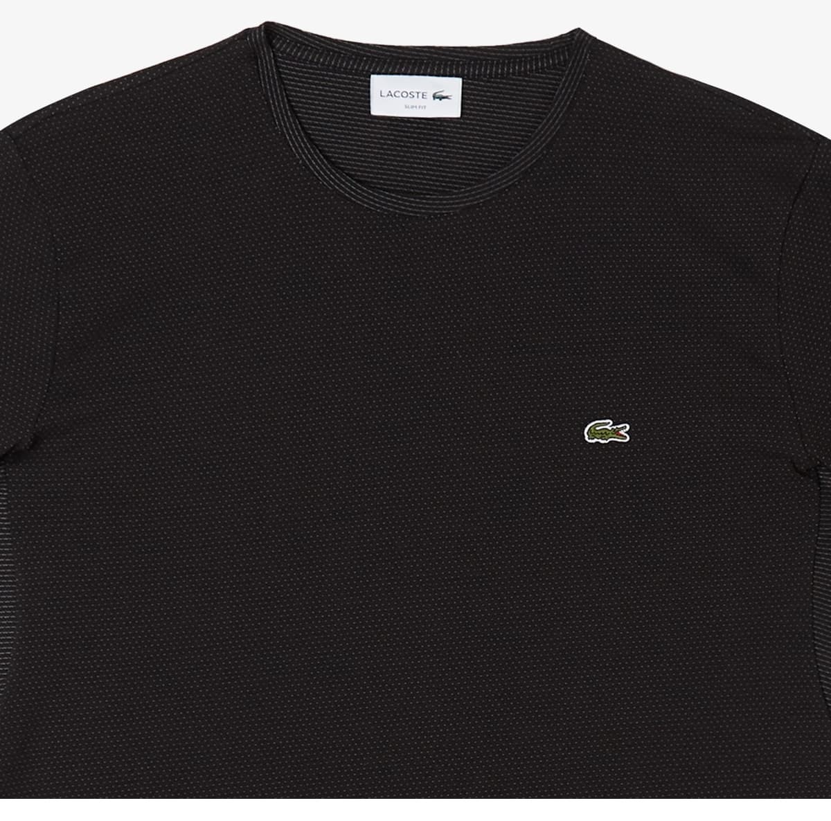تیشرت مردانه Lacoste فیت اسلیم یقه گرد مشکی تیشرت مردانه Lacoste فیت اسلیم یقه گرد مشکی