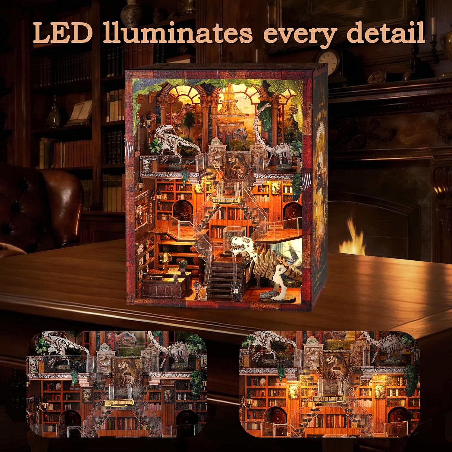 کیت بوکناک VORATHIS دارای LED، پازل چوبی سهبعدی موزه برای بزرگسالان کیت بوکناک VORATHIS دارای LED، پازل چوبی سهبعدی موزه برای بزرگسالان