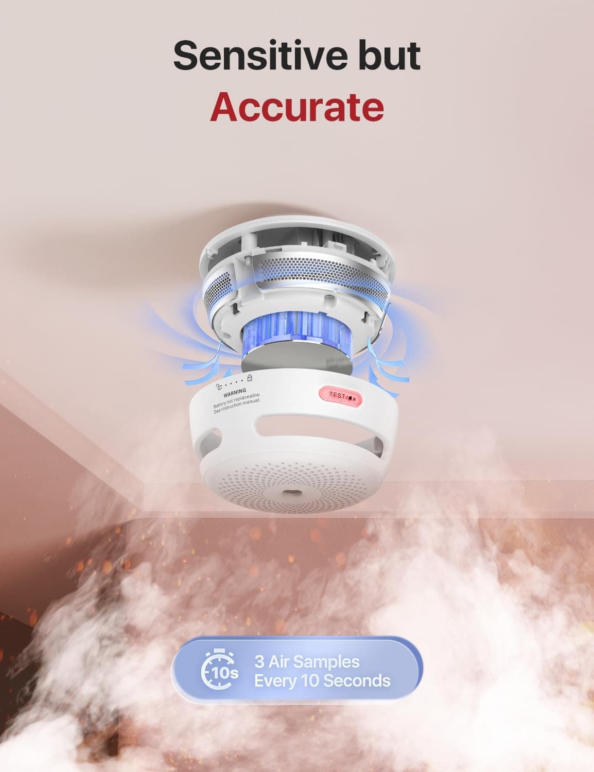 آشکارساز دود مینی X-Sense فوتوالکتریک با باتری ۱۰ ساله مدل XS01 آشکارساز دود مینی X-Sense فوتوالکتریک با باتری ۱۰ ساله مدل XS01