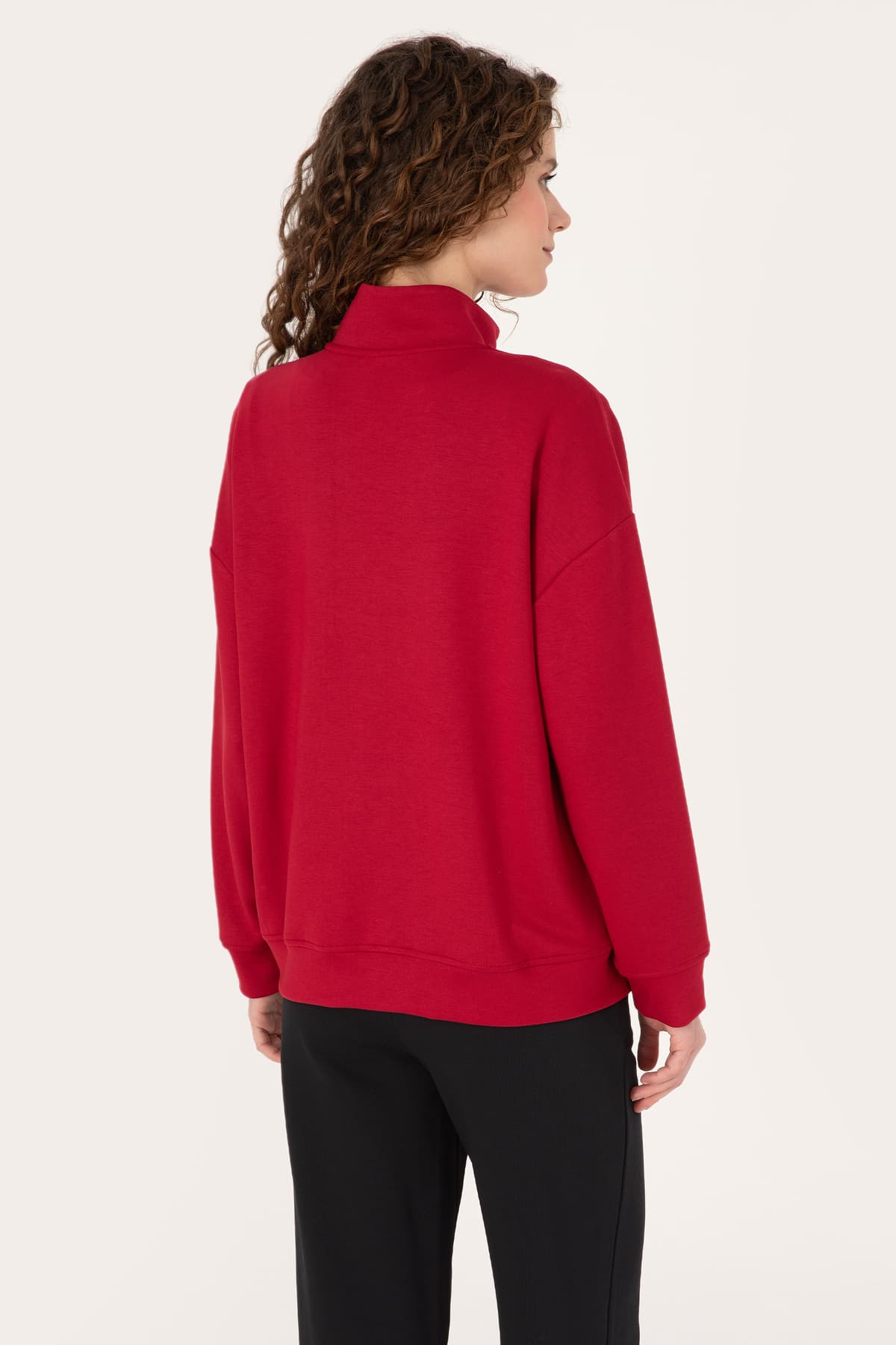 سوئیشرت زنانه U.S. Polo Assn. یقه ایستاده زیپدار تمشکی تیره مدل 50314221-VR104 سوئیشرت زنانه U.S. Polo Assn. یقه ایستاده زیپدار تمشکی تیره مدل 50314221-VR104