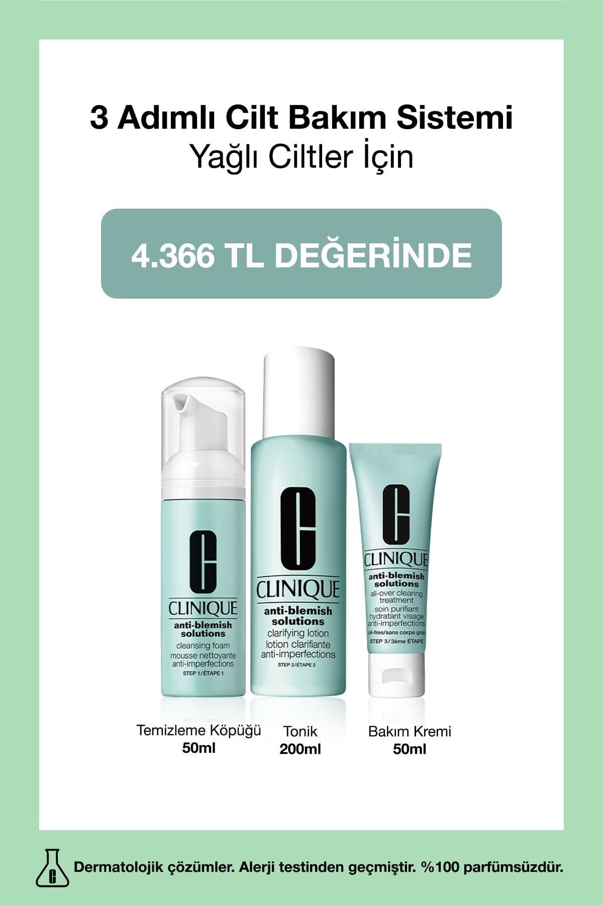 ست مراقبت ضد آکنه Clinique تونیک لوسیون 200ml، فوم شستشو 50ml، کرم مراقبتی 50ml ست مراقبت ضد آکنه Clinique تونیک لوسیون 200ml، فوم شستشو 50ml، کرم مراقبتی 50ml
