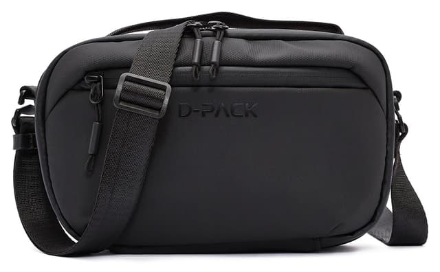 کیف دوشی مردانه Derimod مشکی پارچهای D-Pack مدل 24WBD30066F کیف دوشی مردانه Derimod مشکی پارچهای D-Pack مدل 24WBD30066F