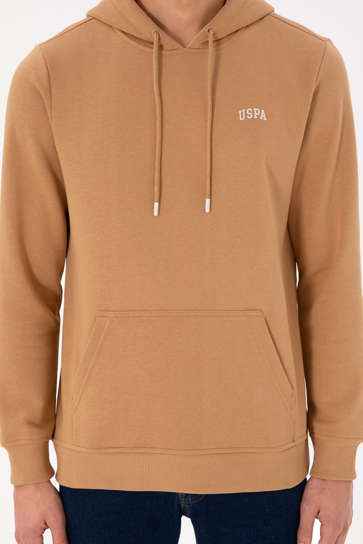 سوئیشرت هودی مردانه U.S. Polo Assn. فلیس بیسیک شتری مدل 50295176-VR015 سوئیشرت هودی مردانه U.S. Polo Assn. فلیس بیسیک شتری مدل 50295176-VR015