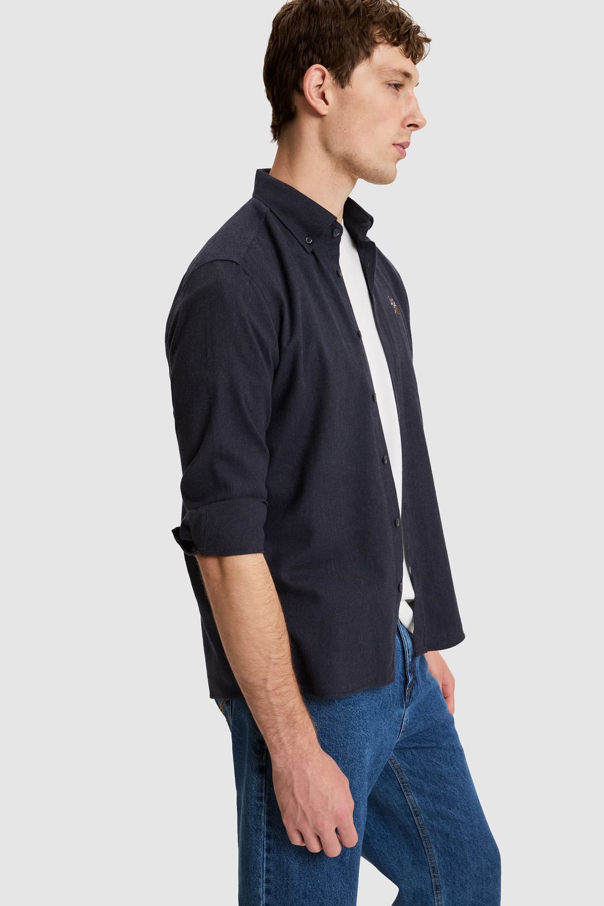 پیراهن مردانه U.S. Polo Assn. سرمهای رگولار فیت نخی آستین بلند مدل 50329685-VR033 پیراهن مردانه U.S. Polo Assn. سرمهای رگولار فیت نخی آستین بلند مدل 50329685-VR033