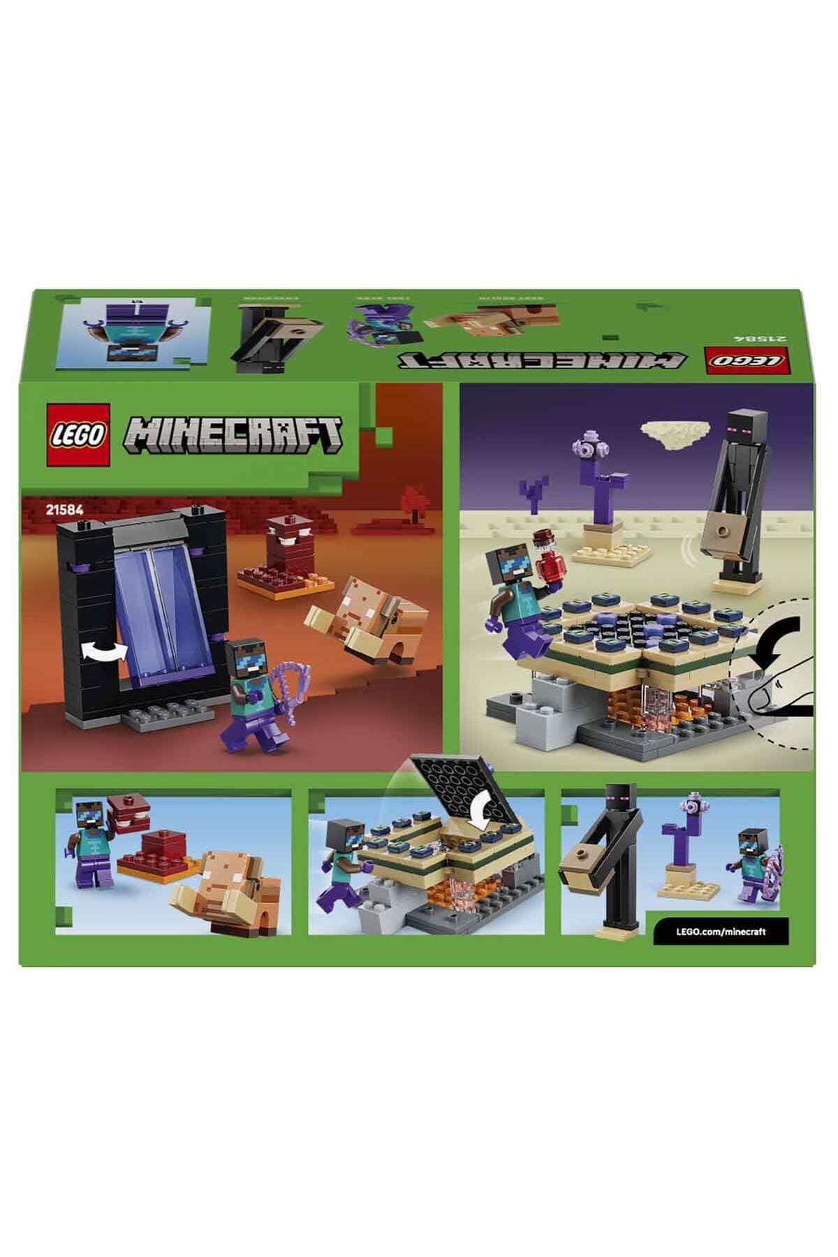 مجموعه ساختنی لگو Minecraft سفر به دروازه Nether و End مدل 21584 مجموعه ساختنی لگو Minecraft سفر به دروازه Nether و End مدل 21584