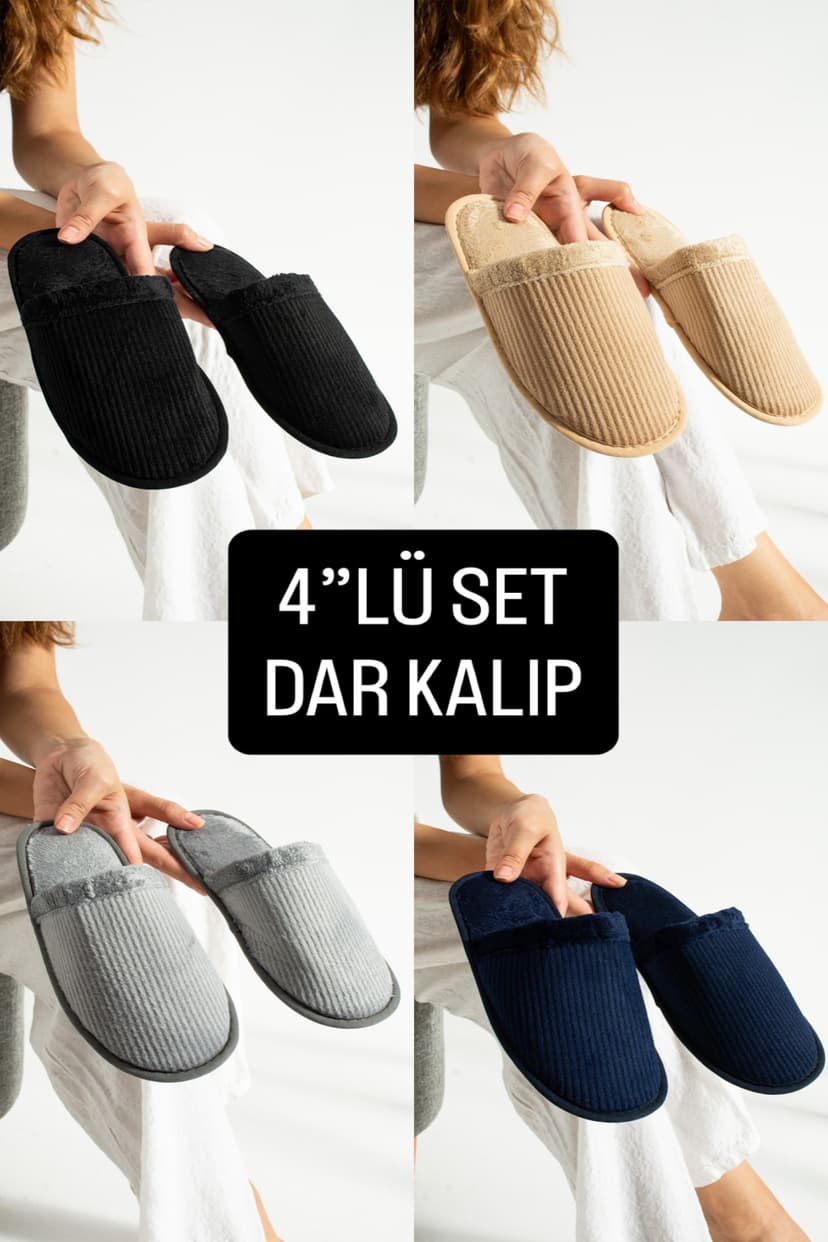 دمپایی مردانه MODA BULVARI مخمل کبریتی طرح دار ست ۴ عددی دمپایی مردانه MODA BULVARI مخمل کبریتی طرح دار ست ۴ عددی