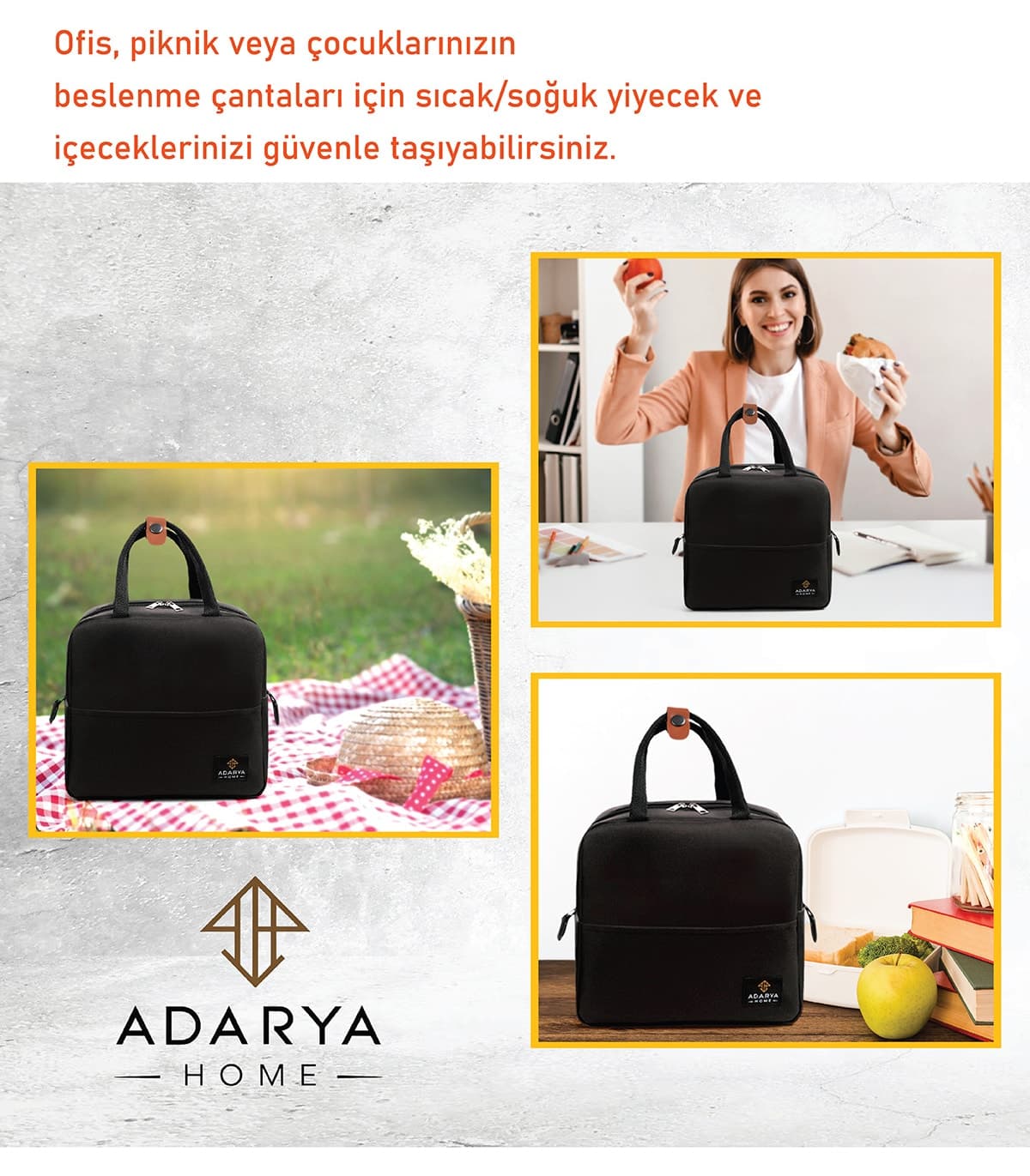 کیف ترموس غذا ADARYA HOME 7 Lt گرم و سرد خاکستری کیف ترموس غذا ADARYA HOME 7 Lt گرم و سرد خاکستری