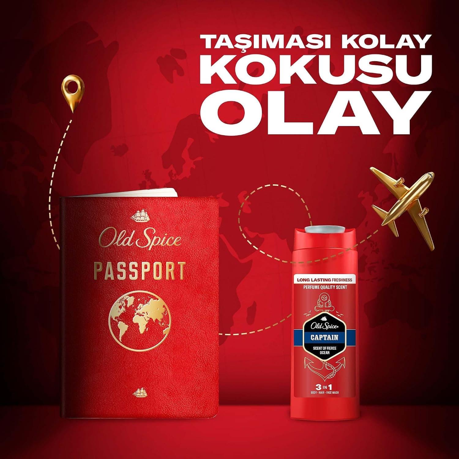 ژل دوش و شامپو مردانه Old Spice 3 in 1 مدل Captain 90 ml ژل دوش و شامپو مردانه Old Spice 3 in 1 مدل Captain 90 ml