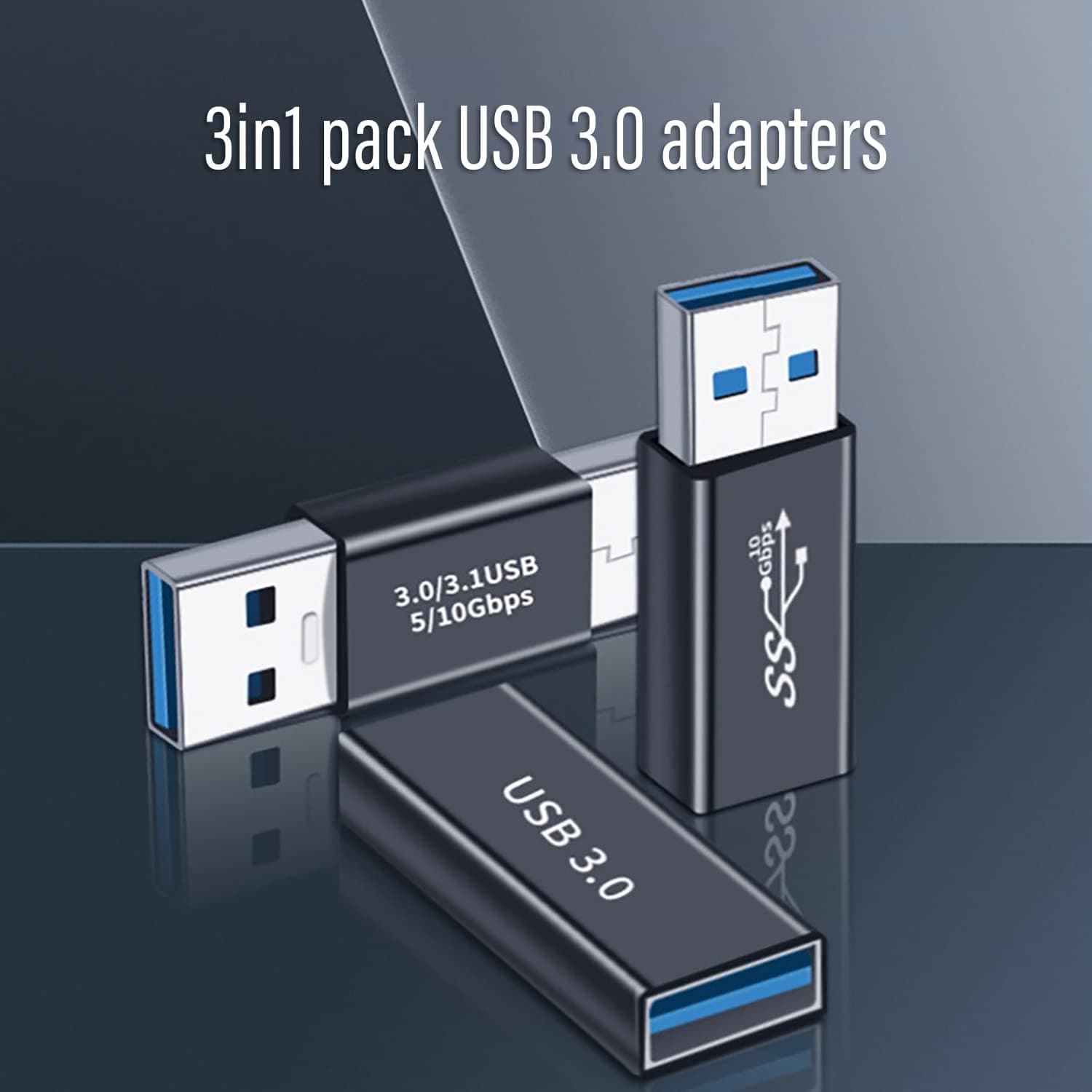 کیت مبدل USB 3.0 سهنوعه HIEbee، مادگی به مادگی، نری به نری و مادگی به نری، مشکی کیت مبدل USB 3.0 سهنوعه HIEbee، مادگی به مادگی، نری به نری و مادگی به نری، مشکی