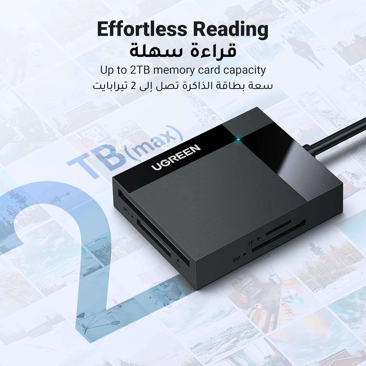 کارتخوان حافظه 4 کاره UGREEN USB 3.0 برای SD و Micro SD با سرعت 5Gbps کارتخوان حافظه 4 کاره UGREEN USB 3.0 برای SD و Micro SD با سرعت 5Gbps