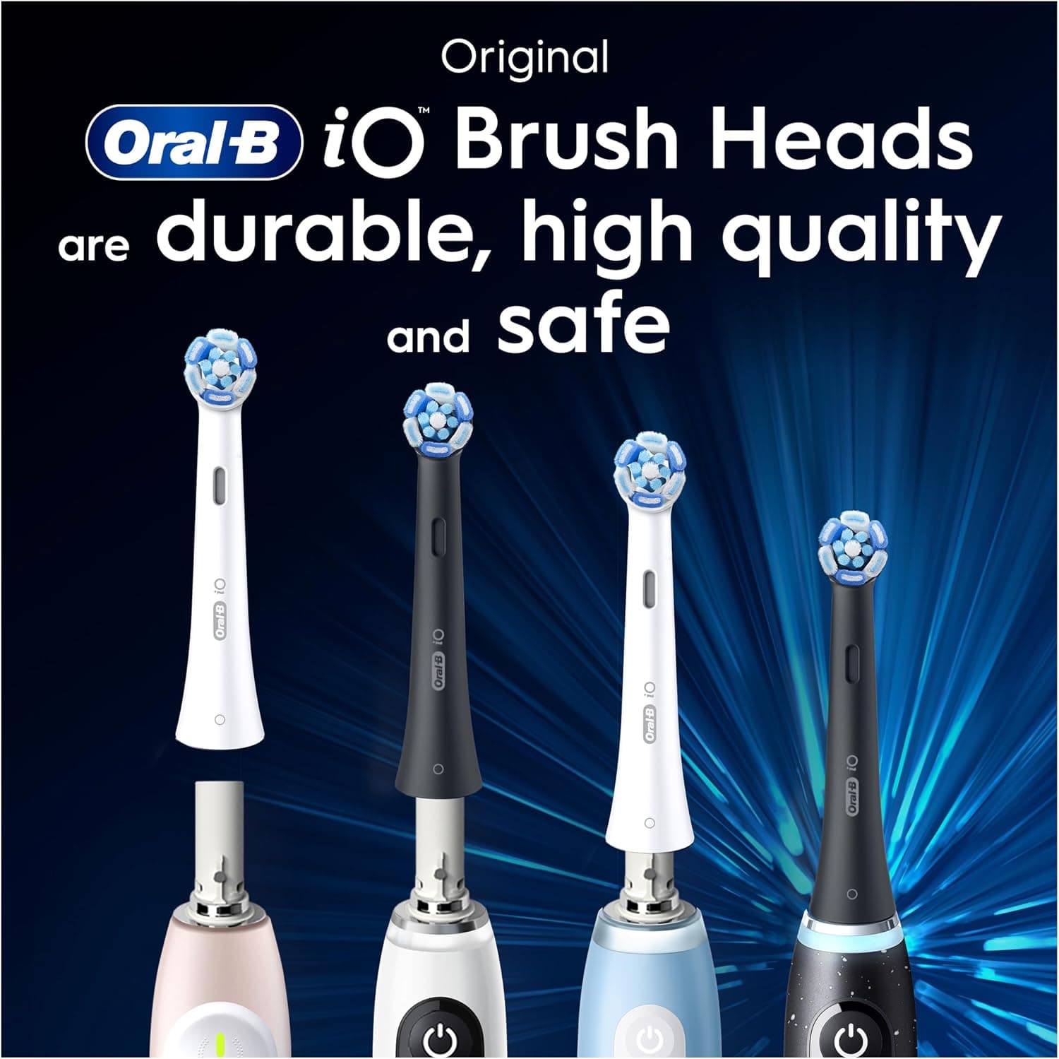 سَری مسواک برقی Oral-B iO با برسهای پیچخورده و زاویهدار، مشکی، بسته 2 عددی سَری مسواک برقی Oral-B iO با برسهای پیچخورده و زاویهدار، مشکی، بسته 2 عددی