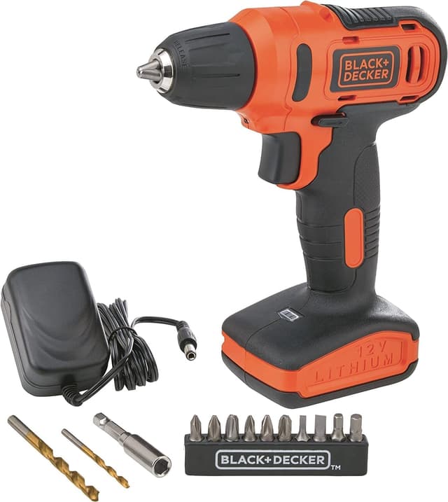 دریل پیچگوشتی شارژی BLACK+DECKER با 13 مته در جعبه، 12V 1.5Ah، 900 RPM، نارنجی/مشکی، مدل LD12SP-B5، با 2 سال ضمانت دریل پیچگوشتی شارژی BLACK+DECKER با 13 مته در جعبه، 12V 1.5Ah، 900 RPM، نارنجی/مشکی، مدل LD12SP-B5، با 2 سال ضمانت