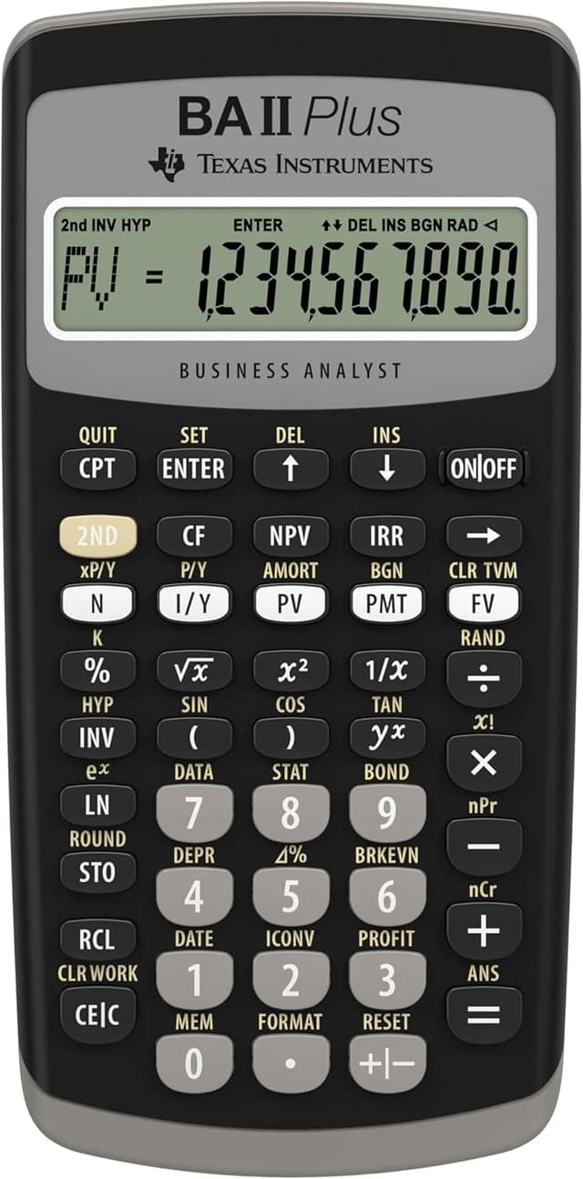 ماشین حساب مالی Texas Instruments مدل BA II Plus ماشین حساب مالی Texas Instruments مدل BA II Plus