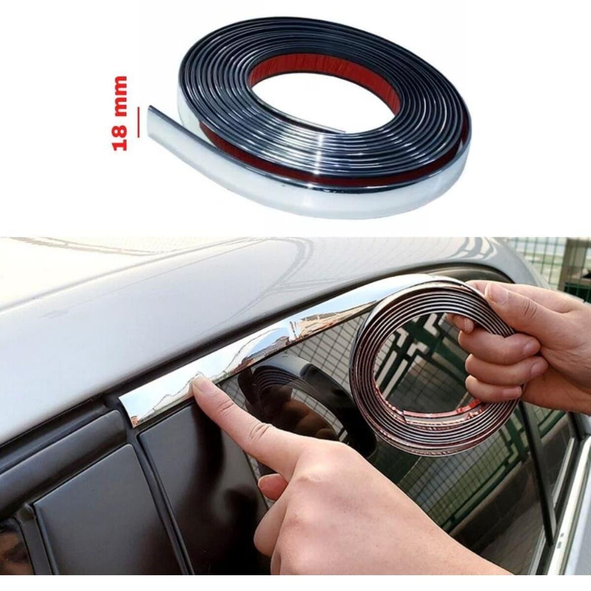 نوار تزئینی NKT GROUP کروم نیکل سهبعدی 18mm 5 متری نوار تزئینی NKT GROUP کروم نیکل سهبعدی 18mm 5 متری