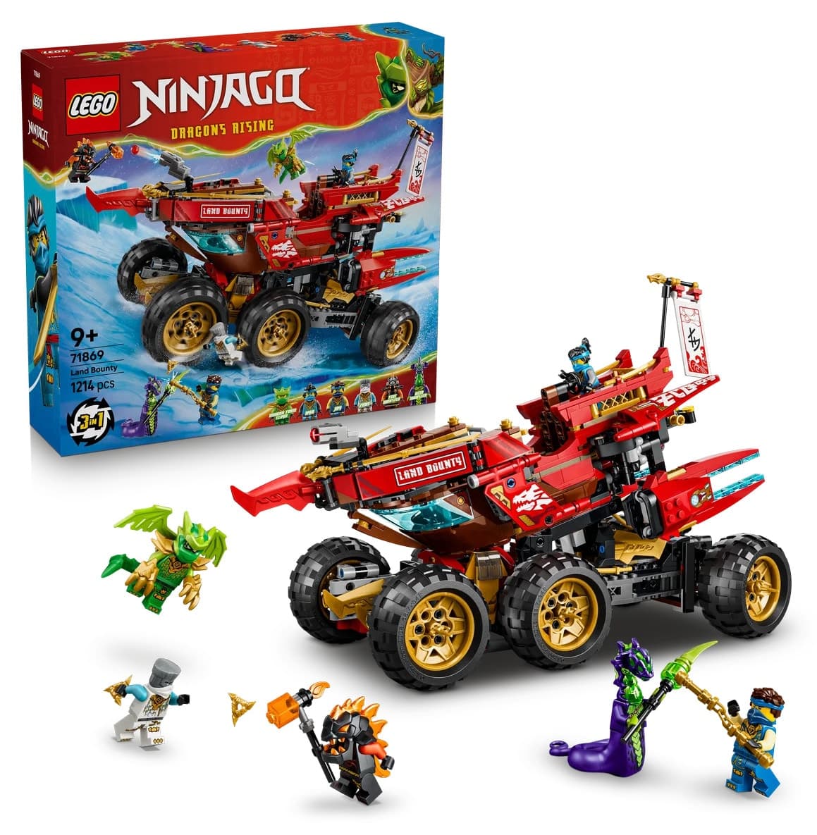 لگو NINJAGO کشتی زمینی مدل 71869 با 1214 قطعه لگو NINJAGO کشتی زمینی مدل 71869 با 1214 قطعه