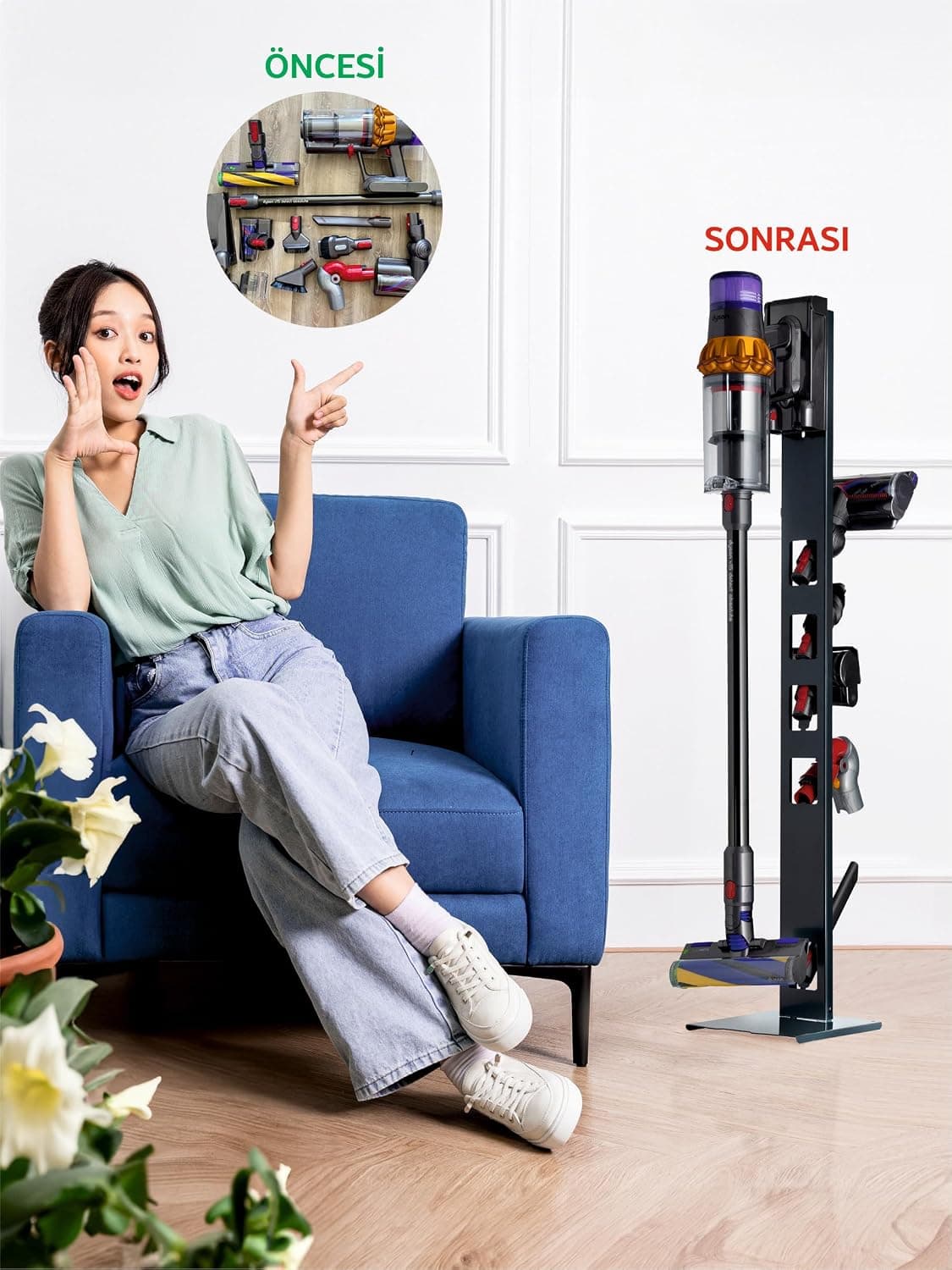 پایه ایستاده جاروبرقی شارژی Genel سازگار با همه مدلها و Dyson V15-Gen5 ضدزنگ پایه ایستاده جاروبرقی شارژی Genel سازگار با همه مدلها و Dyson V15-Gen5 ضدزنگ