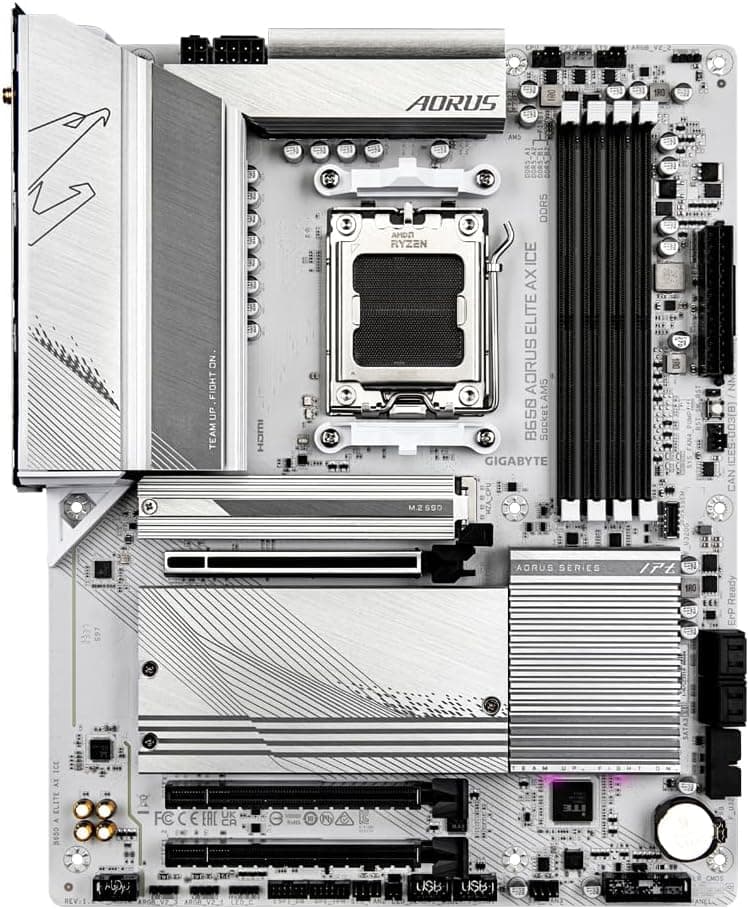 مادربرد Gigabyte برای پردازندههای AMD Ryzen 8000 مدل B650 AORUS ELITE AX ICE مادربرد Gigabyte برای پردازندههای AMD Ryzen 8000 مدل B650 AORUS ELITE AX ICE