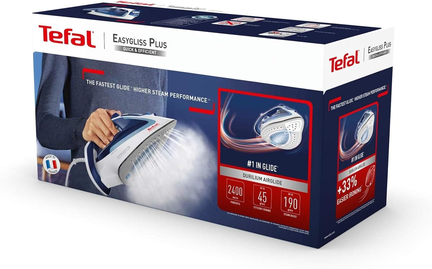 اتو بخار Tefal Easygliss 2400 وات 270 میلیلیتر آبی سفید مدل FV5715M0 اتو بخار Tefal Easygliss 2400 وات 270 میلیلیتر آبی سفید مدل FV5715M0