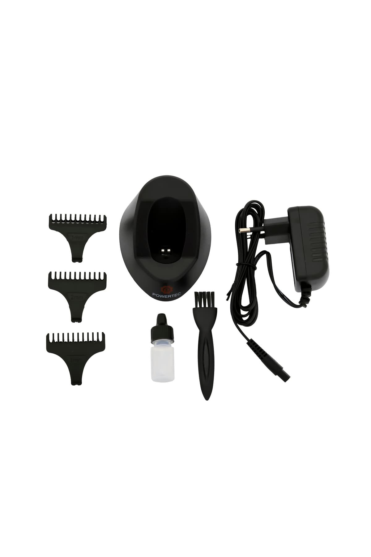 ماشین اصلاح شارژی Powertec برای اصلاح ریش، پشت گردن و مو مدل TR-658 ماشین اصلاح شارژی Powertec برای اصلاح ریش، پشت گردن و مو مدل TR-658