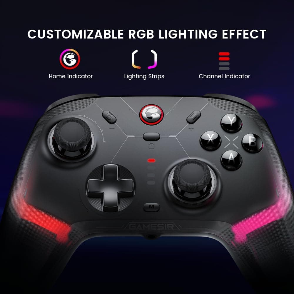 دسته بازی GameSir مدل Cyclone 2 برای PC با داک شارژ مشکی دسته بازی GameSir مدل Cyclone 2 برای PC با داک شارژ مشکی