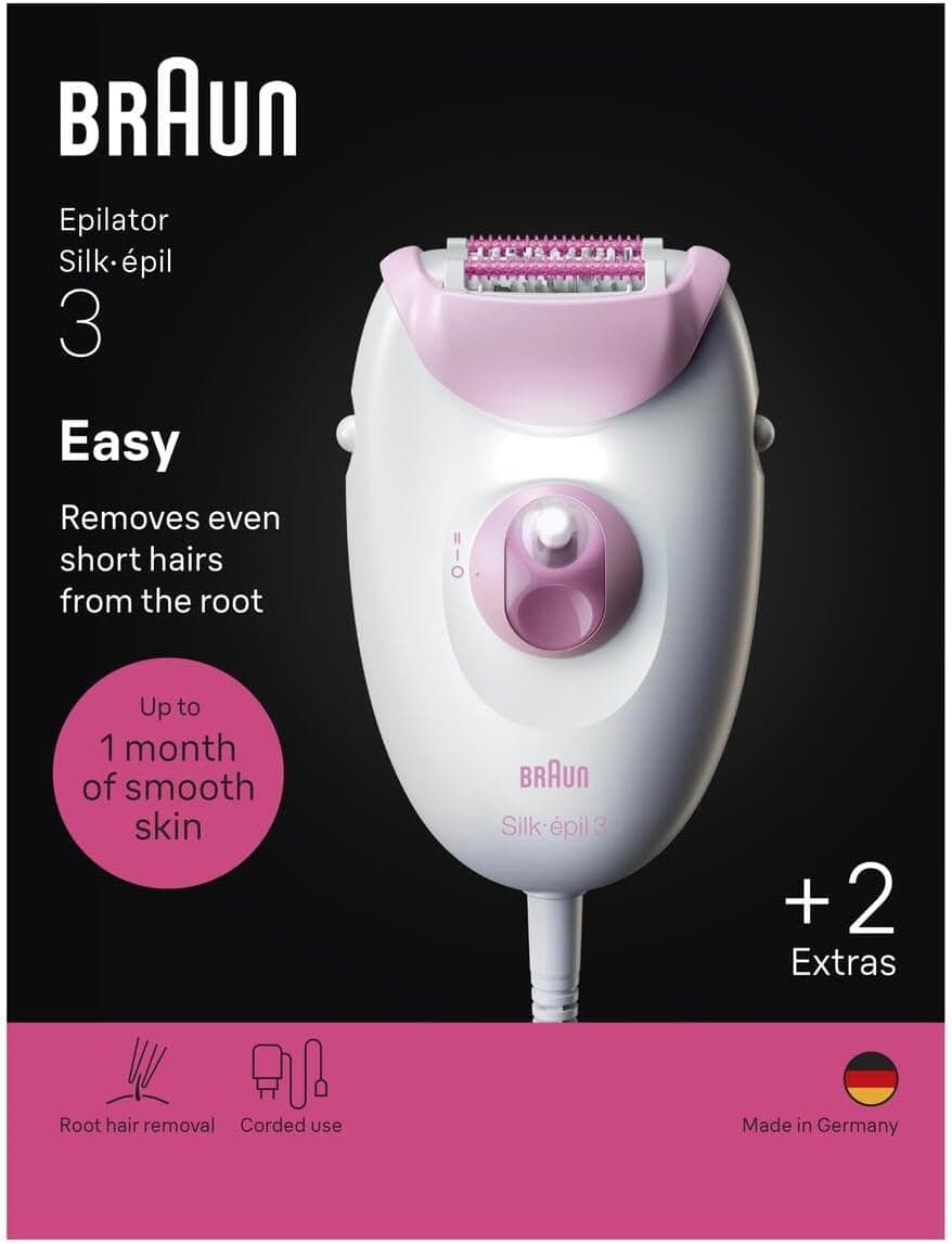 اپیلاتور سیمدار Braun Silk·épil 3 مدل 3-031 اپیلاتور سیمدار Braun Silk·épil 3 مدل 3-031