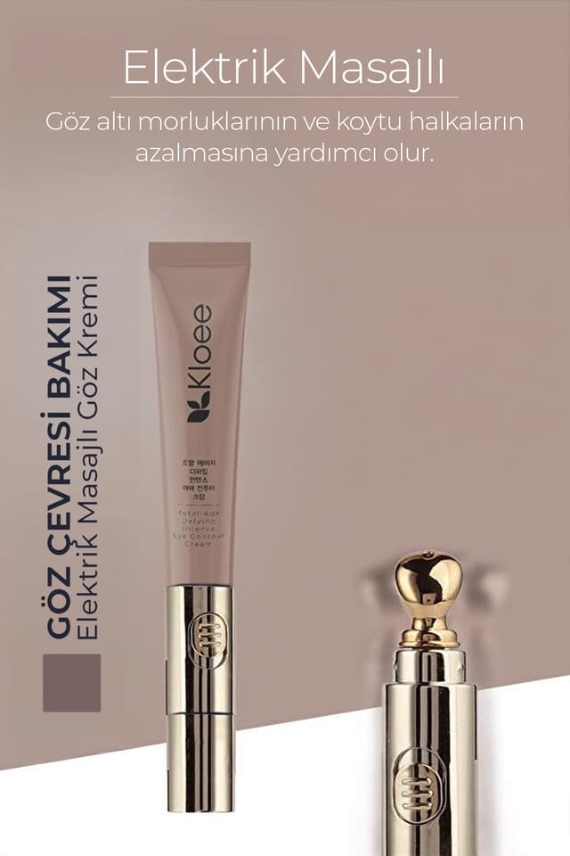 کرم دور چشم Kloee ضدپیری و ضدچروک با ماساژور برقی لرزشی 20ml کرم دور چشم Kloee ضدپیری و ضدچروک با ماساژور برقی لرزشی 20ml