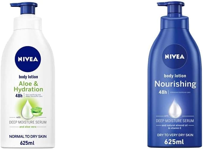 لوسیون بدن مناسب پوست معمولی تا خشک NIVEA با آلوئهورا و Hyaluron خالص 100%، رطوبترسانی 72 ساعته 2x400ml لوسیون بدن مناسب پوست معمولی تا خشک NIVEA با آلوئهورا و Hyaluron خالص 100%، رطوبترسانی 72 ساعته 2x400ml
