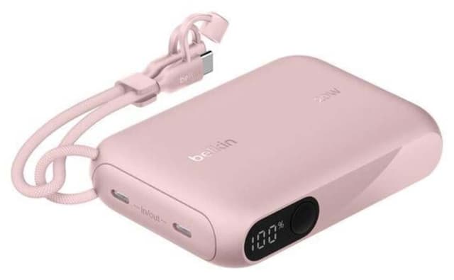 پاوربانک قابل حمل Belkin 10.000 mAh 20W USB-C با نمایشگر دیجیتال مدل BPB027HQPK پاوربانک قابل حمل Belkin 10.000 mAh 20W USB-C با نمایشگر دیجیتال مدل BPB027HQPK