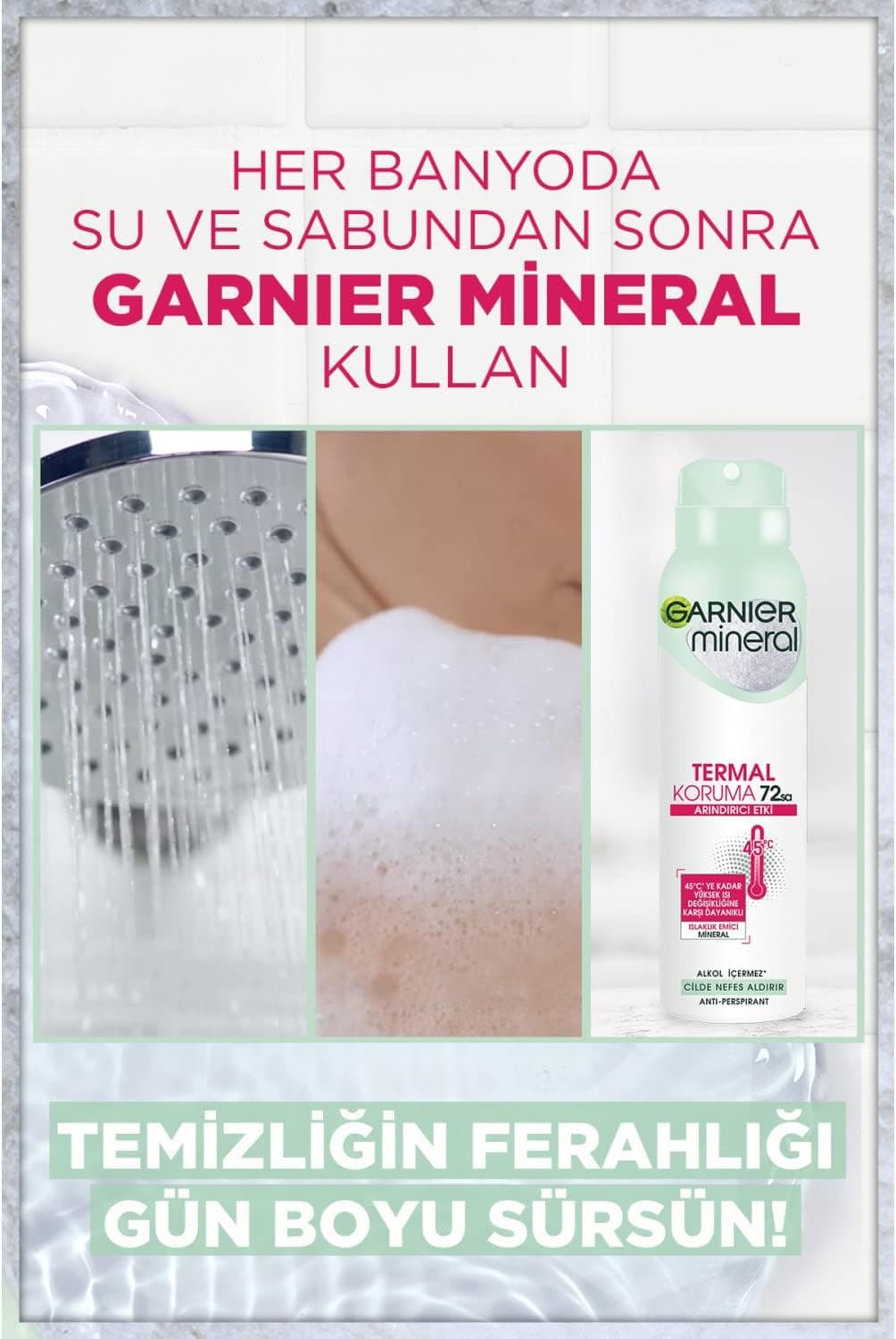 اسپری دئودورانت Garnier با محافظت حرارتی معدنی اسپری دئودورانت Garnier با محافظت حرارتی معدنی