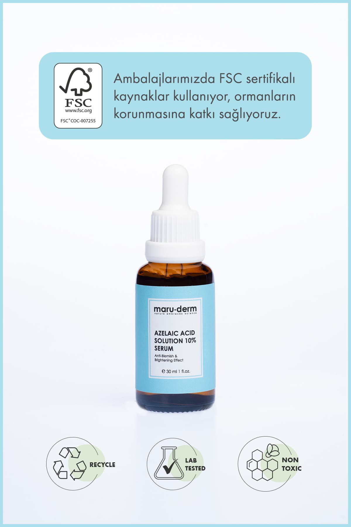 سرم مراقبت از پوست Maru.Derm با محلول اسید آزلائیک %10 روشنکننده و ضدلک 30 ml سرم مراقبت از پوست Maru.Derm با محلول اسید آزلائیک %10 روشنکننده و ضدلک 30 ml