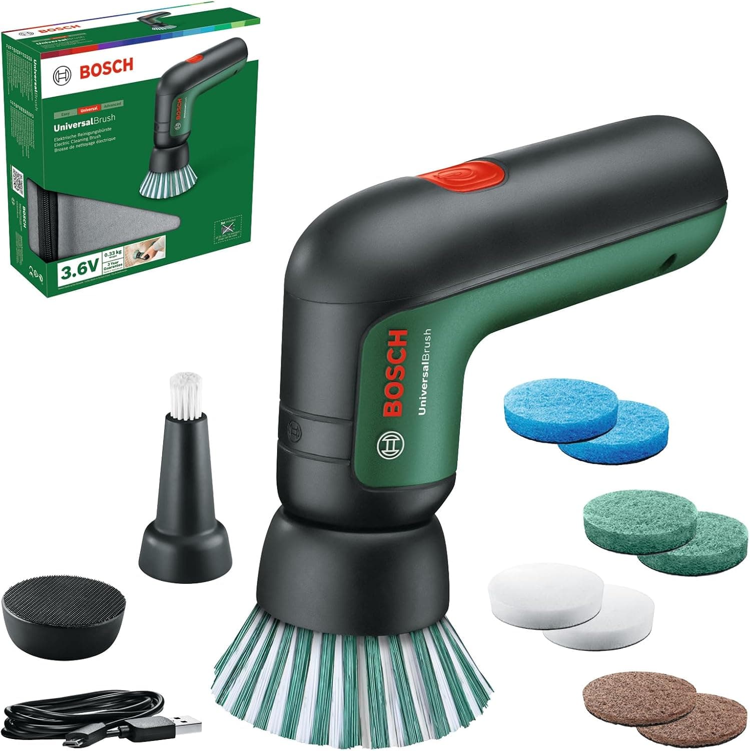 اسکرابر شارژی Bosch CordlessPower Scrubber UniversalBrush 3.6V مدل 06033E0000 اسکرابر شارژی Bosch CordlessPower Scrubber UniversalBrush 3.6V مدل 06033E0000