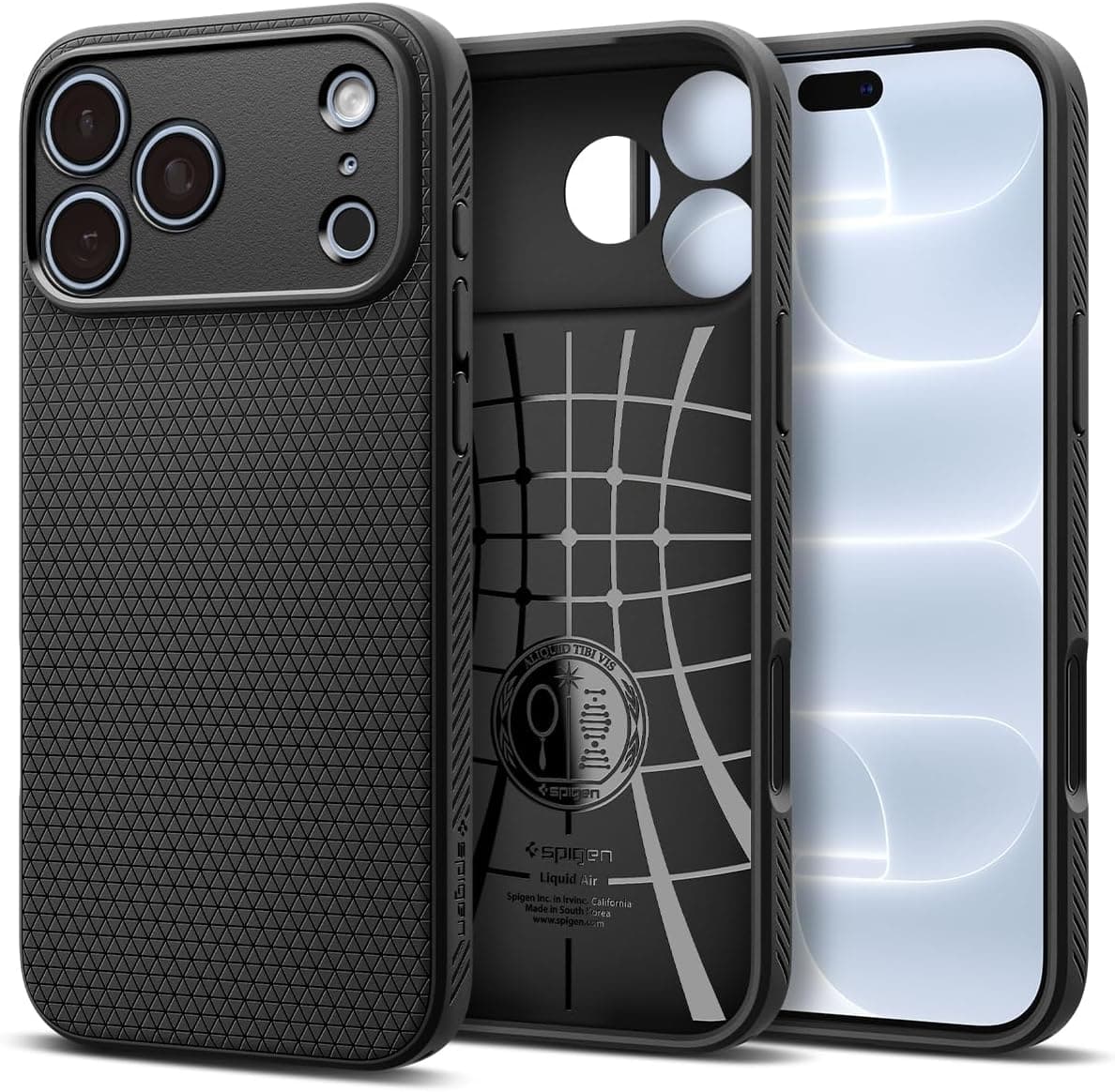 قاب سازگار با iPhone 18 Pro Max و 17 Pro Max Spigen Liquid Air مشکی مات مدل ACS09888 قاب سازگار با iPhone 18 Pro Max و 17 Pro Max Spigen Liquid Air مشکی مات مدل ACS09888