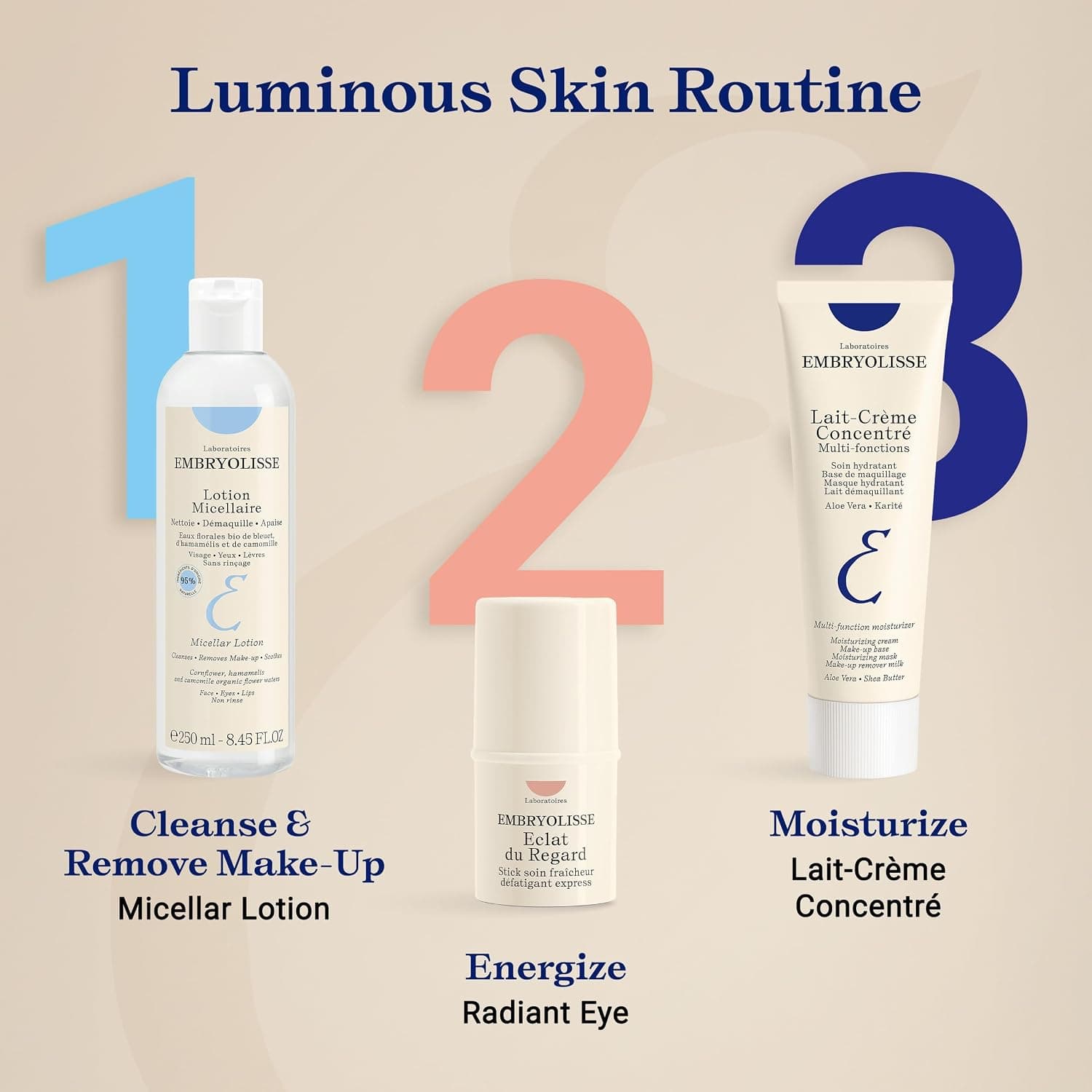 محلول میسلار پاککننده آرایش Embryolisse 250ml محلول میسلار پاککننده آرایش Embryolisse 250ml