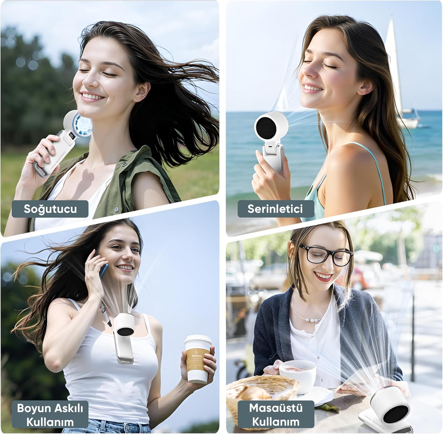 پنکه مینی قابل حمل minesk با اثر خنککنندگی یخی، تاشو و گردنی Airflow Pro پنکه مینی قابل حمل minesk با اثر خنککنندگی یخی، تاشو و گردنی Airflow Pro