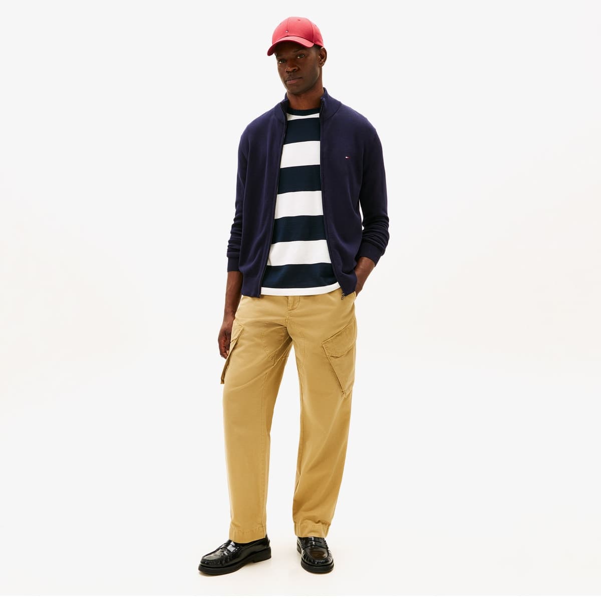 هودی مردانه Tommy Hilfiger نخی ESSENTIAL زیپدار هودی مردانه Tommy Hilfiger نخی ESSENTIAL زیپدار