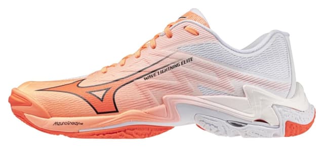 کفش والیبال یونیسکس Mizuno Wave Lightning Elite سفید نارنجی کفش والیبال یونیسکس Mizuno Wave Lightning Elite سفید نارنجی