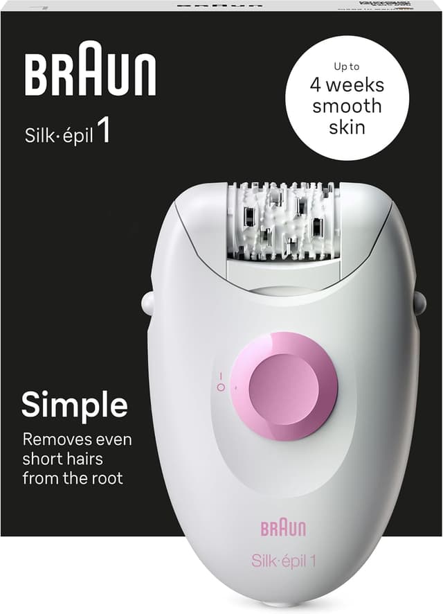 اپیلاتور سیمی Braun برای از بین بردن موهای زائد سفید/صورتی مدل Silk•épil 1 1-010 اپیلاتور سیمی Braun برای از بین بردن موهای زائد سفید/صورتی مدل Silk•épil 1 1-010