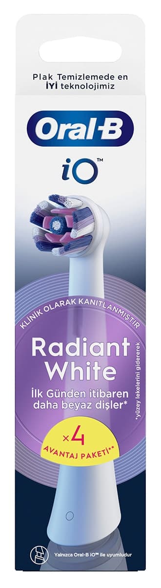 سر یدکی مسواک برقی Oral-B سری iO Radiant White بسته 4 عددی سر یدکی مسواک برقی Oral-B سری iO Radiant White بسته 4 عددی