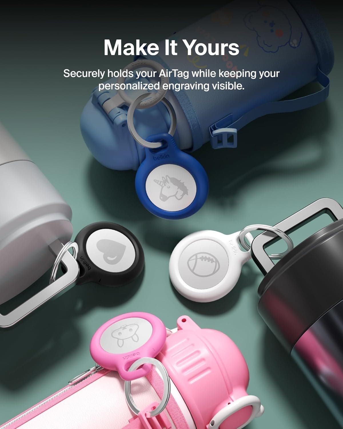 نگهدارنده 1x2 امن Belkin مشکی برای Apple AirTag مدل MSC002btBK نگهدارنده 1x2 امن Belkin مشکی برای Apple AirTag مدل MSC002btBK