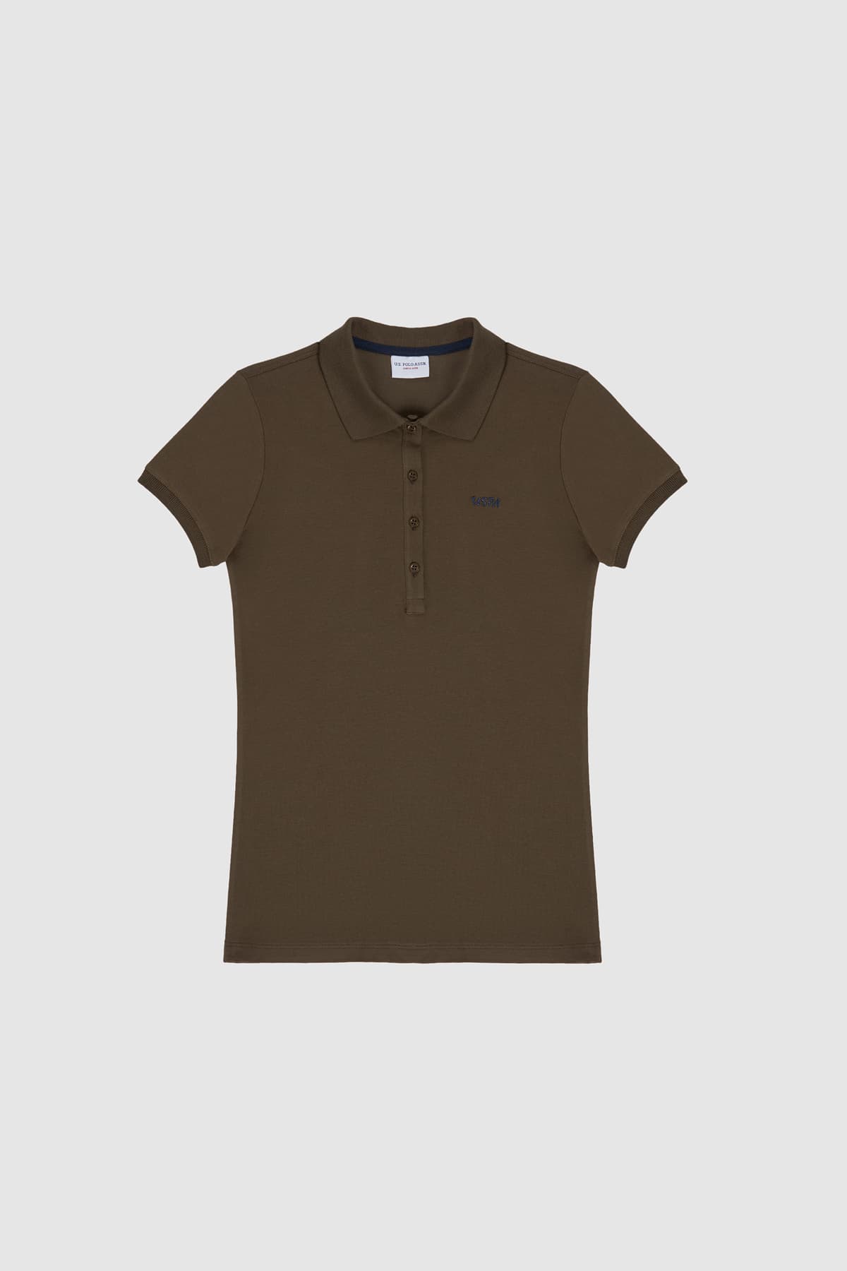 تیشرت زنانه U.S. Polo Assn. ساده سبز زیتونی تیره مدل 50323461-VR111 تیشرت زنانه U.S. Polo Assn. ساده سبز زیتونی تیره مدل 50323461-VR111