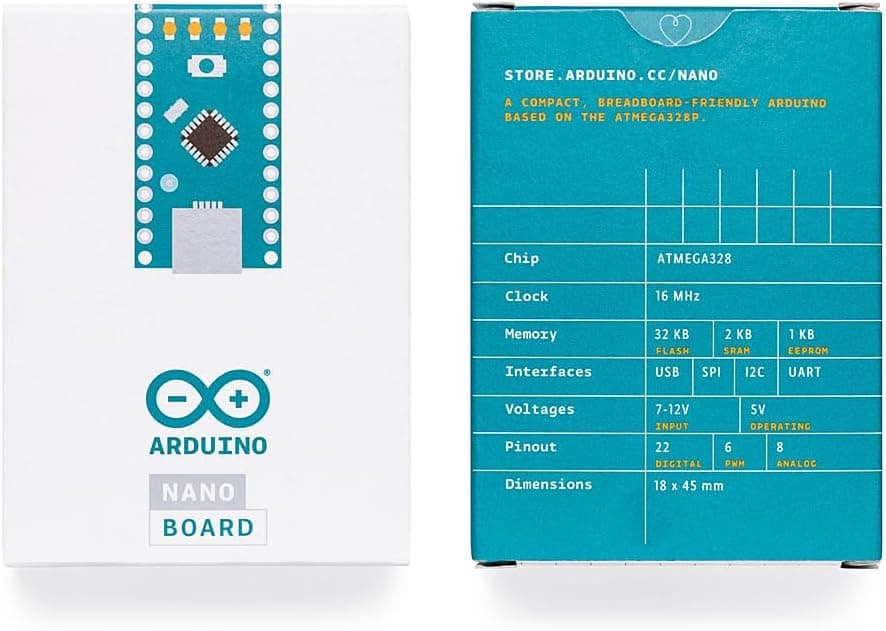 برد میکروکنترلر Arduino مدل Nano A000005 هشتبیتی AVR با USB و ATmega328P برد میکروکنترلر Arduino مدل Nano A000005 هشتبیتی AVR با USB و ATmega328P