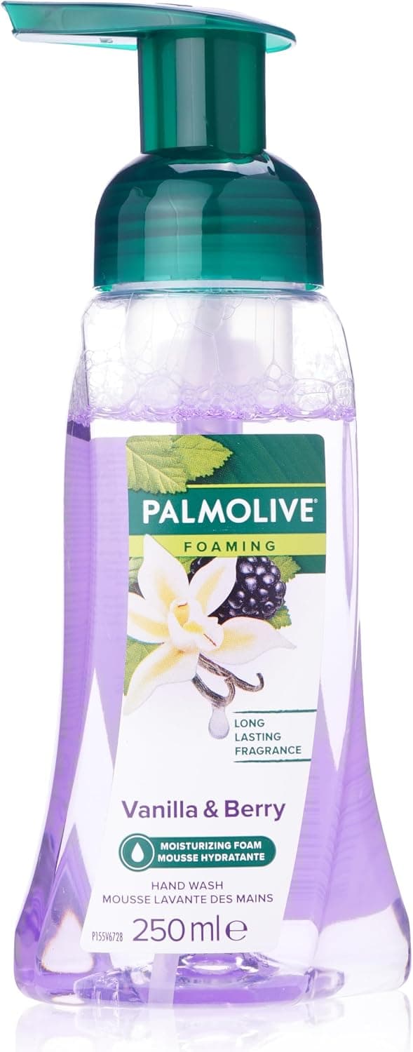 صابون مایع دست کفی Palmolive با رایحه وانیل و توت 250ml صابون مایع دست کفی Palmolive با رایحه وانیل و توت 250ml