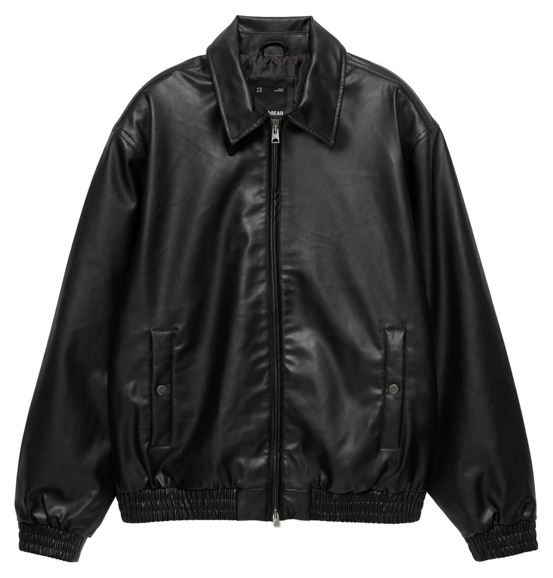 ژاکت چرم مردانه Pull & Bear ساده ژاکت چرم مردانه Pull & Bear ساده
