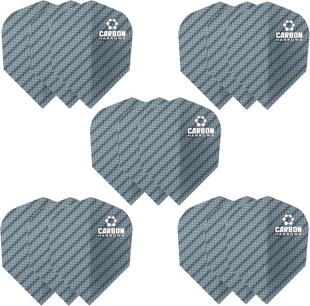 ست پره دارت Harrows Carbon Flights بسیار مقاوم x5، ۱۵ پره آبی ست پره دارت Harrows Carbon Flights بسیار مقاوم x5، ۱۵ پره آبی