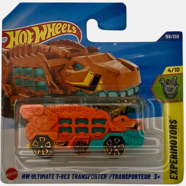 خودروی حمل دایناسور Hot Wheels نارنجی-سبز با طراحی T-Rex مدل HW Ultimate T-Rex Transporter JBC10، مقیاس 1:64 خودروی حمل دایناسور Hot Wheels نارنجی-سبز با طراحی T-Rex مدل HW Ultimate T-Rex Transporter JBC10، مقیاس 1:64